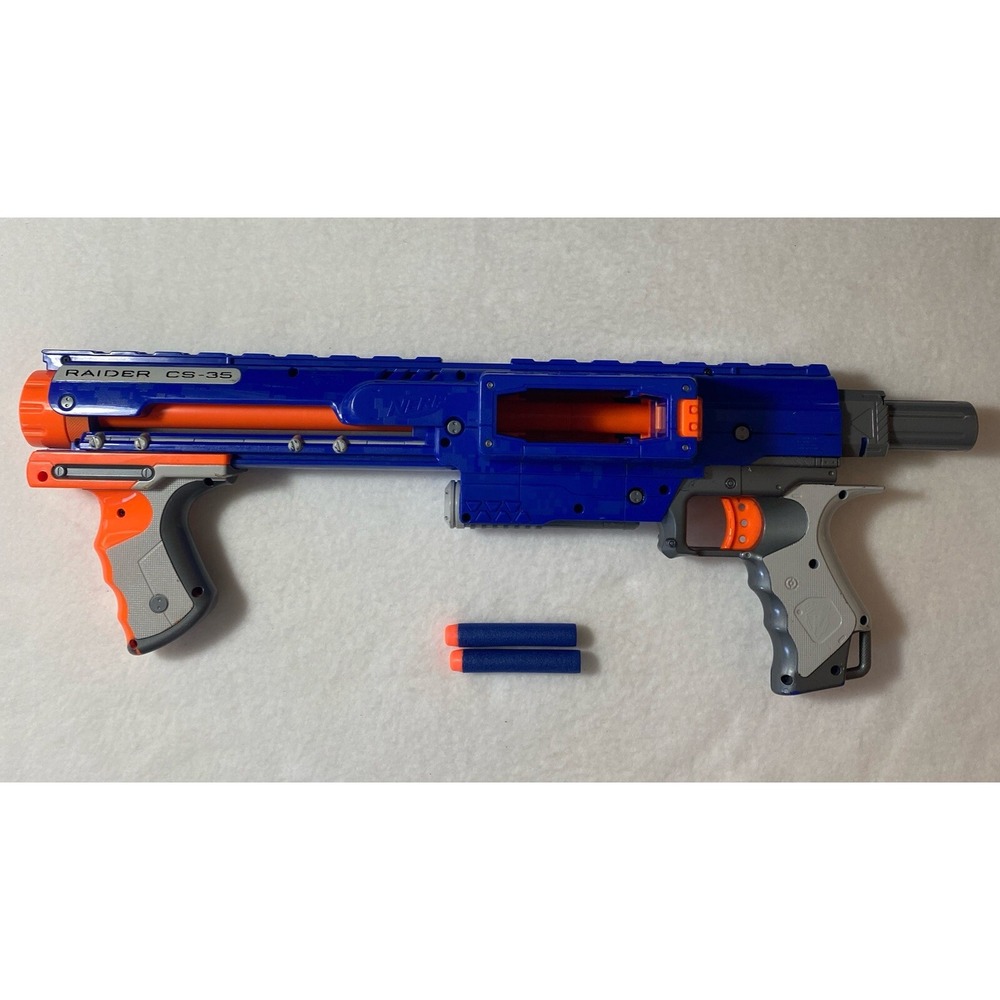 Nerf Raider CS-35 Blaster Blue N-Strike Pump Action Toy Gun Play No Magazine